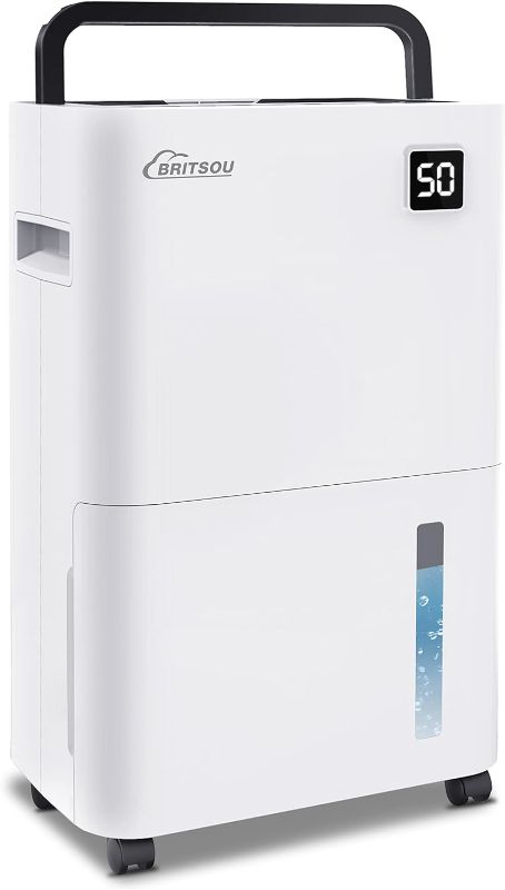 Photo 1 of BRITSOU 50 Pints Dehumidifier for Home Basement Bedroom Bathroom with Drain Hose | Quiet Dehumidifier for Medium to Large Room | Dry Clothes Mode | Intelligent Humidity Control with 24 Hr Timer 