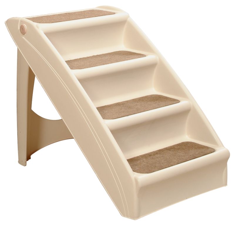 Photo 1 of PetSafe CozyUp Folding Pet Step Lightweight and Easy to Carry No-Slip Access 20 in Tan
