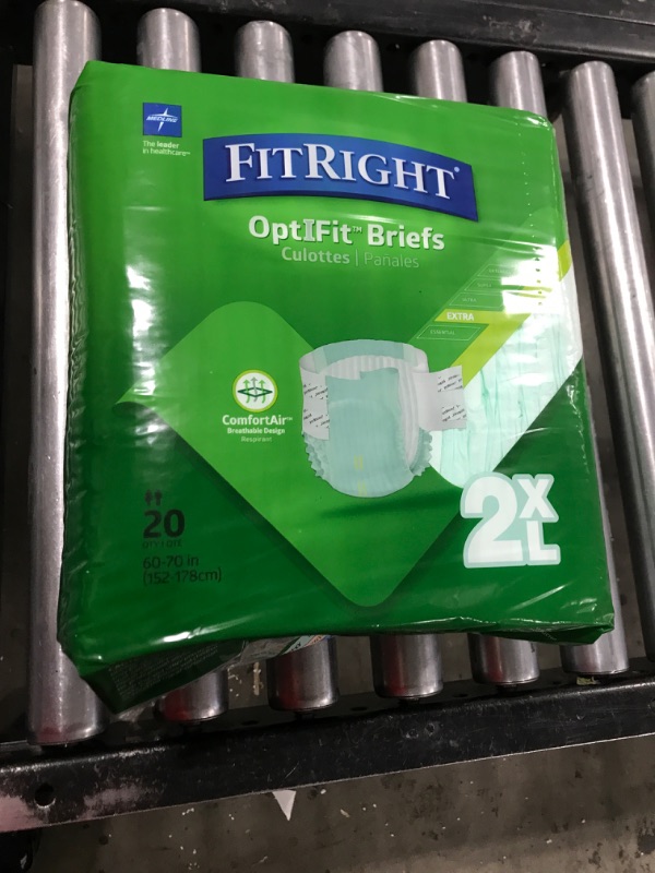 Photo 2 of Medline FitRight OptiFit Stretch Extra Brief M/Reg 20Ct

