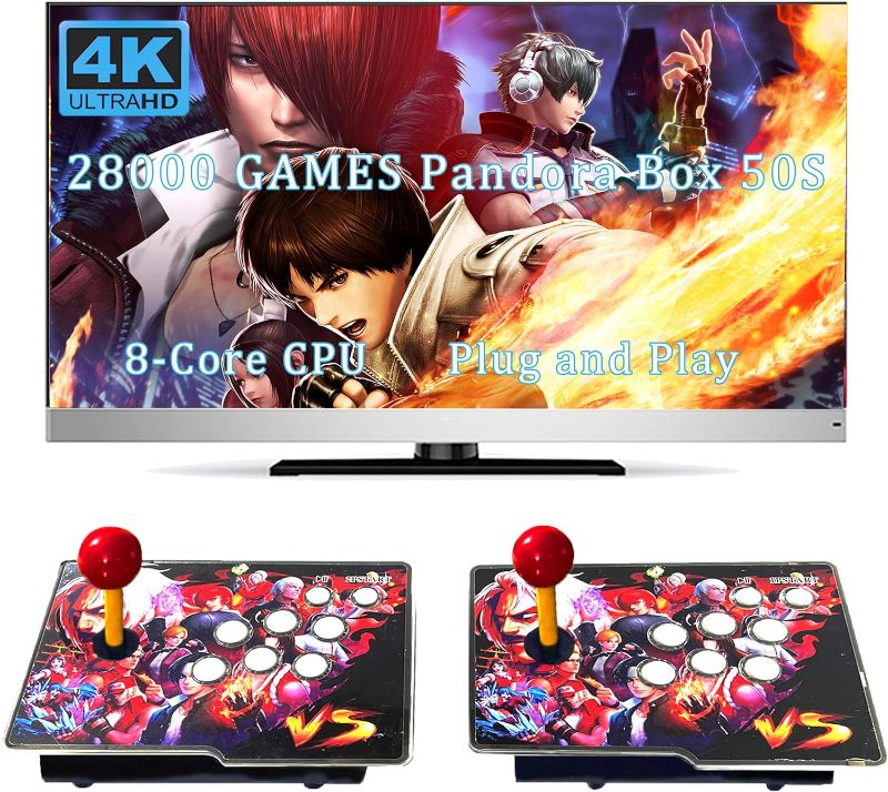 Photo 1 of 28000 in 1 Pandoras Box 50S Arcade Game Console Retro Game Machine for PC & Projector & TV, 2-4 Players,3D Games, Search/Hide/Save/Load/Pause Games, Favorite List
