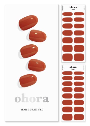Photo 1 of Ohora Semi Cured Gel Nail Strips (N Cream Maple) - Works with Any Nail Lamps, Salon-Quality, Long Lasting, Easy to Apply & Remove - Includes 2 Prep Pa

