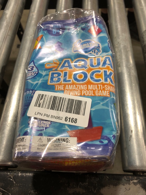 Photo 1 of Aquamazing Aqua Blocks Pool Diving Game- Set Includes 40 Multi-Shape Sinking Toys,18 challenge Cards w/ 3 Difficulty Levels, Mesh Storage Bag- Kids Swimming Activity Game- Outdoor BBQ Pool Party Fun