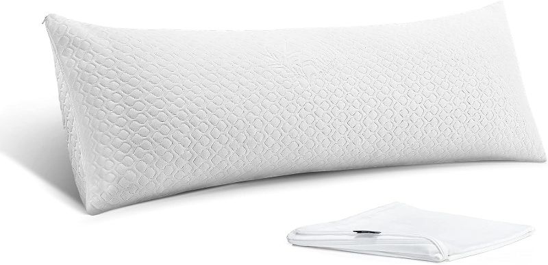 Photo 1 of Limited-time deal: Rainmr Firm Body Pillow 1.5cm Cubies Memory Foam – Pain Relief & Sleeping & Supportive – with Cooling Cover Hug Pillows 20 x 54 inches 