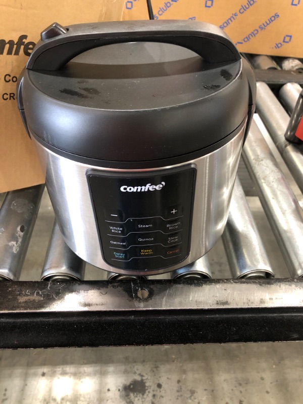 Photo 1 of COMFEE Rice Cooker 6-in-1 Stainless Steel Multi Cooker Slow Cooker Steamer Saute and Warmer 2 QT 8 Cups Cooked Brown Rice Quinoa and Oatmeal