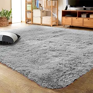 Photo 1 of Ultra Soft Indoor Modern Area Rugs Fluffy Living Room Carpets for Children Bedroom Home Decor 