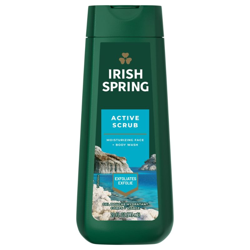 Photo 1 of Irish Spring Exfoliating Men's Body Wash Shower Gel, Deep Action Scrub - 18 fluid ounce (2 Pack) Deep Action Scrub 18 Fl Oz