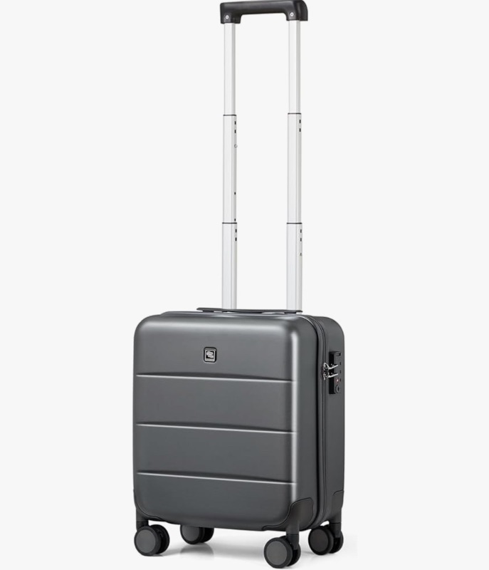 Photo 1 of Hanke 14'' Laptop Suitcase, Graphite Grey, Polycarbonate, Underseat Carry On, TSA Lock, Lightweight