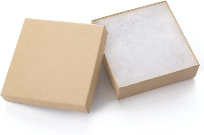 Photo 1 of Jewelry Gift Boxes 20 Pack 3.5x3.5x1 Inch Cardboard Jewelry Boxes,Small Gift Boxes for Jewelry Earrings Necklaces Handmade Bangles Bracelets(Brown)
