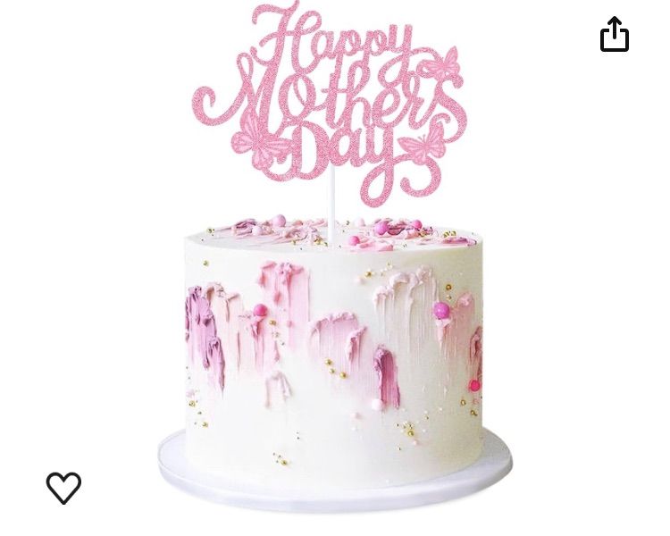Photo 1 of Happy Mother's Day Cake Topper Mom Letter Cake topper Gold Glitter Cake topper Decorative Party Cake Decoration for Mother's Day(Rose Gold-Gold-mom) (butterfly 2)