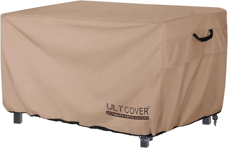 Photo 1 of ULTCOVER Rectangular Gas Fire Pit Table Cover 42x24 inch Waterproof Heavy Duty Firepit Cover
