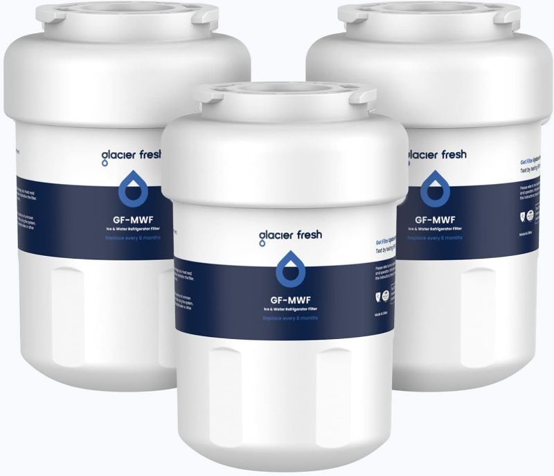 Photo 1 of GLACIER FRESH Replacement for MWF Refrigerator Water Filters, SmartWater MWFP, MWFA, GWF, HDX FMG-1, WFC1201, RWF1060, 197D6321P006, Kenmore 9991, 3 Pack
