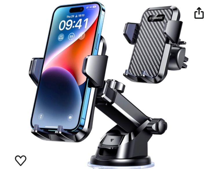 Photo 1 of VANMASS ?65+LBS Strongest Suction & Military-Grade 2024 Ultimate Car Phone Mount?Patent & Safety Certs? Cell Phone Holder Truck Stand for Dashboard Windshield Vent for iPhone 15 Pro Max 14 Samsung