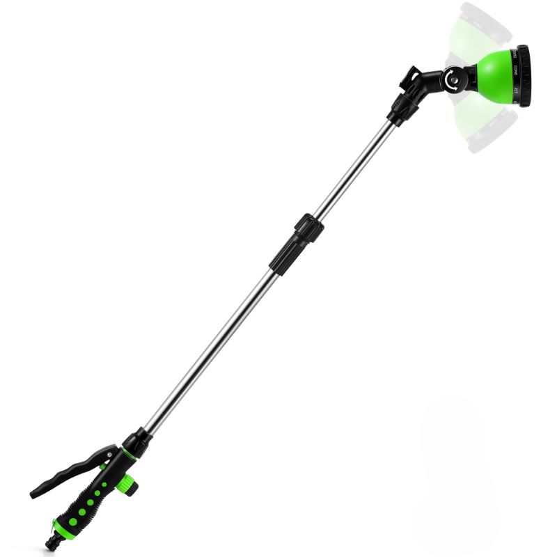 Photo 1 of 28-42 Inch Watering Wand for Garden Hose, Spray Extended Wand 10 Patterns Nozzle 180° Rotating Adjustable Head Hose Wand for Outdoor Garden Flowers, Lawn, Plants (with Handle)