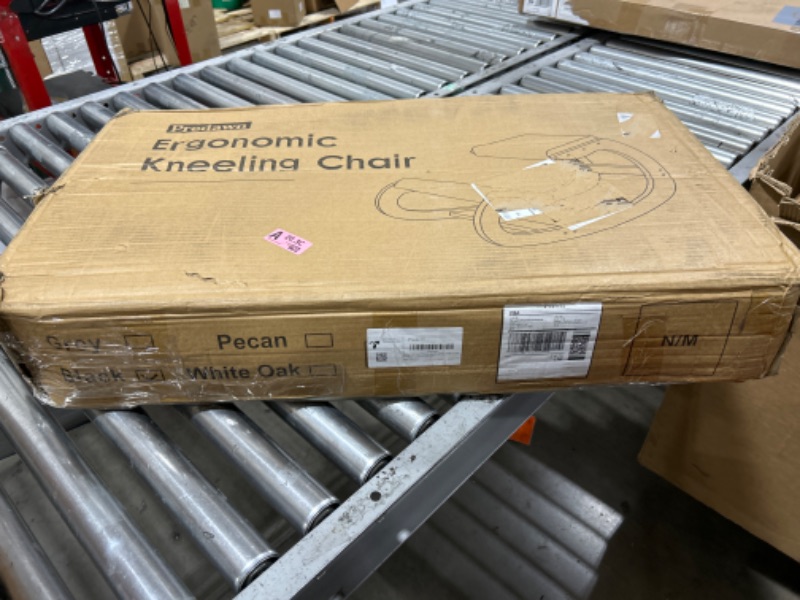 Photo 1 of Predawn Ergonomic Kneeling Chair,Rocking Knee Chair Upright Posture Chair for Home Office Meditation Wooden & Linen Cushion-Office Chair for Back Neck Pain Relief & Improving Posture (Black)