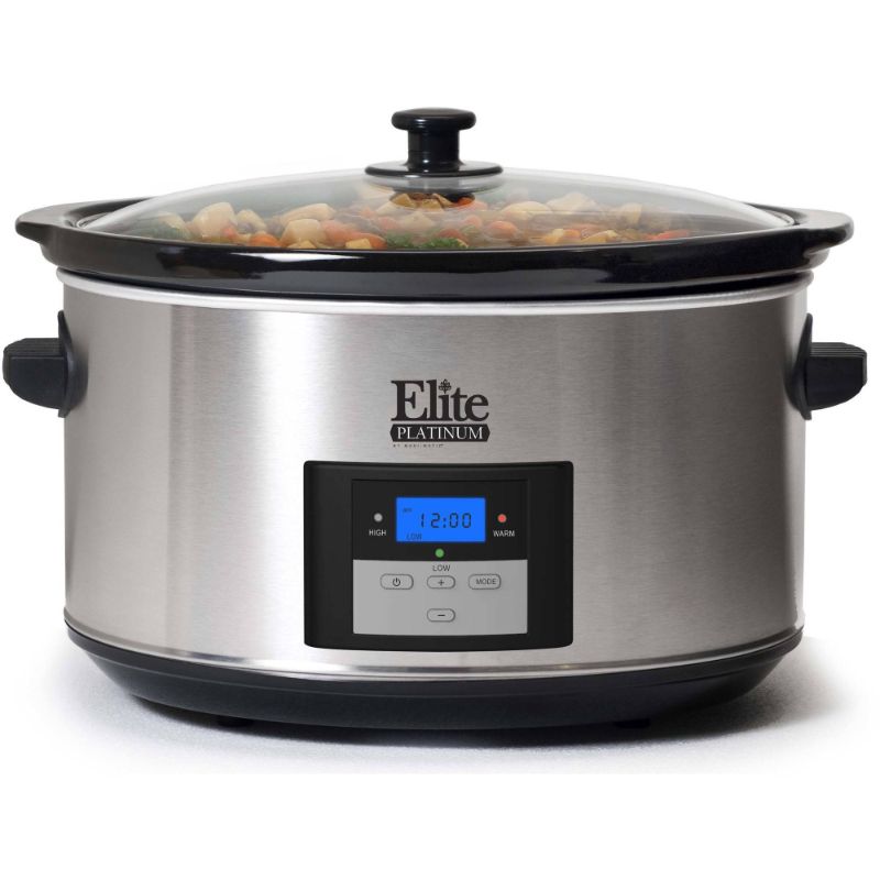 Photo 1 of Platinum 8.5 Qt. Stainless Steel Slow Cooker with Digital Display
