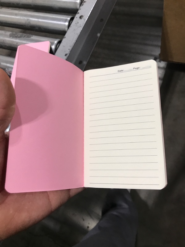 Photo 3 of 2 Separate Lined Blank Travel Journal for Women Men Writing, Notebooks College Ruled for Work, Note Taking Notebook School Business Supplies, 8.2” x 5.5”, A5, Pink 2