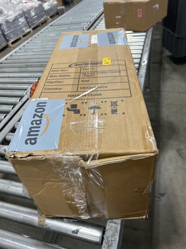 Photo 1 of Upgraded Traffic Cones 18 Inch, 12 Pack CRAFTFORCE Safety Cones, PVC Orange Construction Cone with Reflective Collar & Weighted Base, Parking Cone for Construction Event, Traffic Safety Control,Parking 18 inch