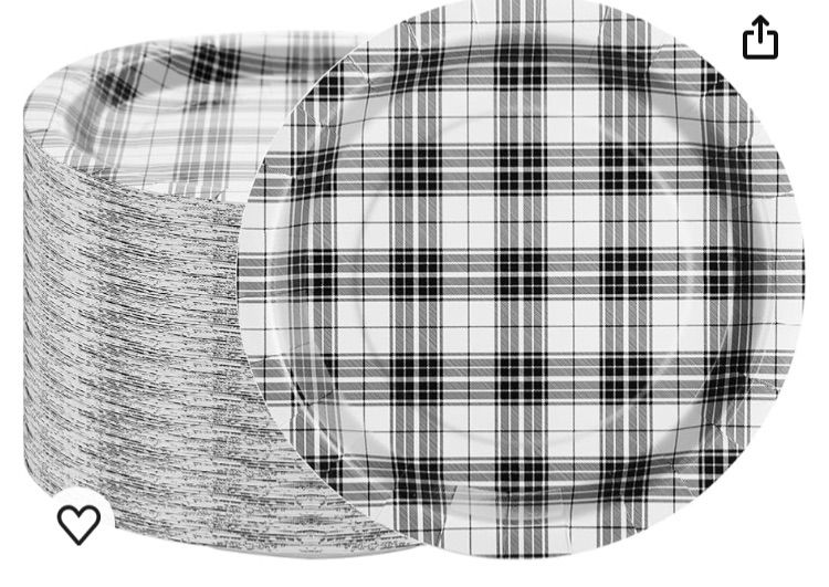 Photo 1 of 50PCS Disposable Plates 9 Inch - Happy Birthday Paper Plates For Birthday Wedding Family Picnic, Serve 50 Guests