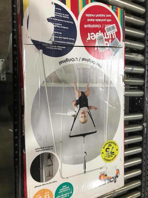 Photo 1 of Jolly Jumper *CLASSIC* with Stand - The Original Baby Exerciser and Your Alternative to Activity Centers and Baby Bouncers. Trusted by Parents, Loved by Babies Since 1948. Grey