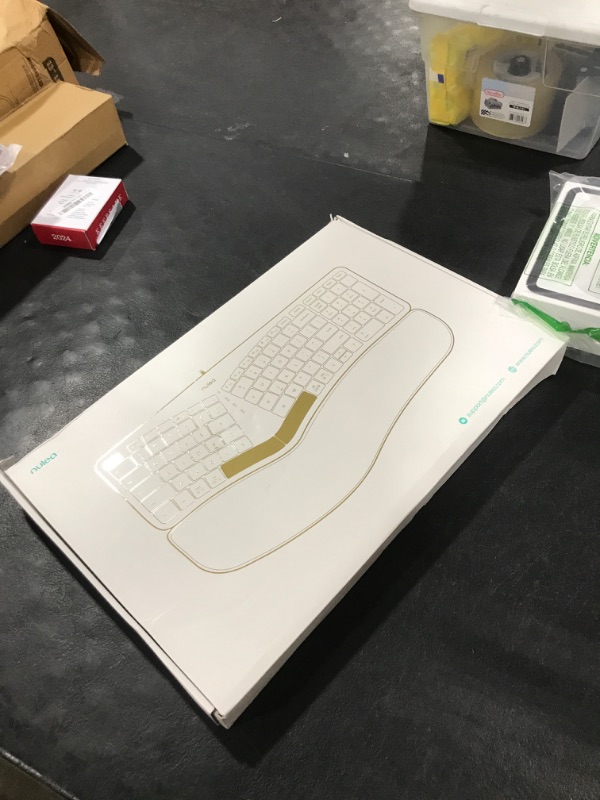 Photo 1 of Nulea RT05C Wired Ergonomic Keyboard, Split Keyboard with Cushioned Wrist Rest, Adjustable Tilt Legs, Plug and Play, USB Corded, Compatible with Windows/Mac