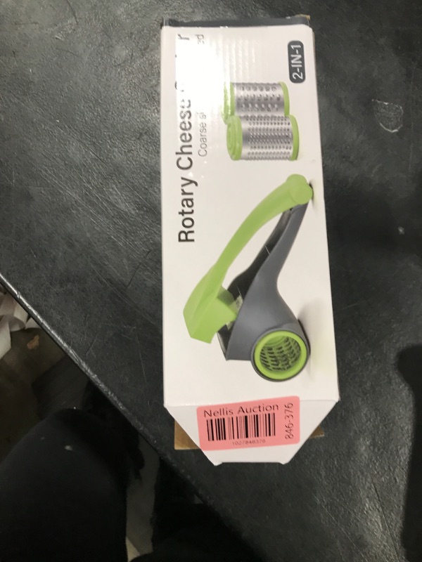 Photo 1 of KucheCraft Cheese Grater with Handle, Kitchen Parmesan Cheese Grater with 2 Stainless Steel Drums, Rotary Cheese Grater Handheld for Grating and Shredding Hard Cheese, Chocolate