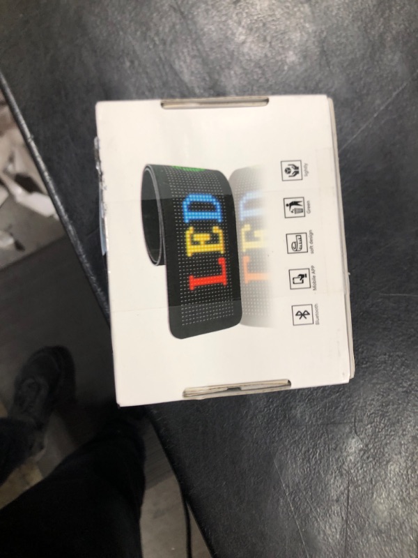 Photo 1 of Scrolling LED Sign Matrix Panel, Flexible Bright Advertising Programmable LED Sign, Bluetooth App Control LED Sign for Car Shop Store Advertising Party Bar, 7 "x3"