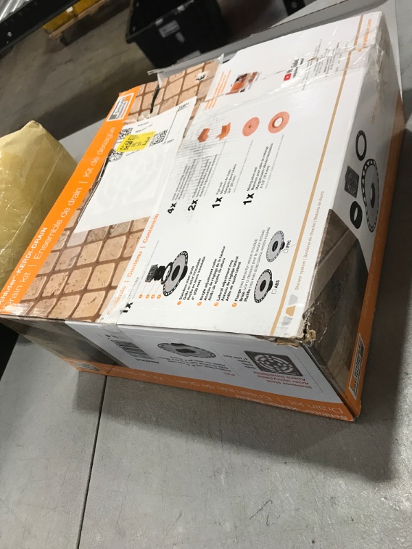 Photo 1 of Shower Drain Kit 2 Inch Integrated Shower Flange Kit Compatible with Schluter Systems Kerdi Shower Drain, ABS Shower Drain Base Flange with 304 Stainless Steel 4'' Drain Grate and Waterproof Seals