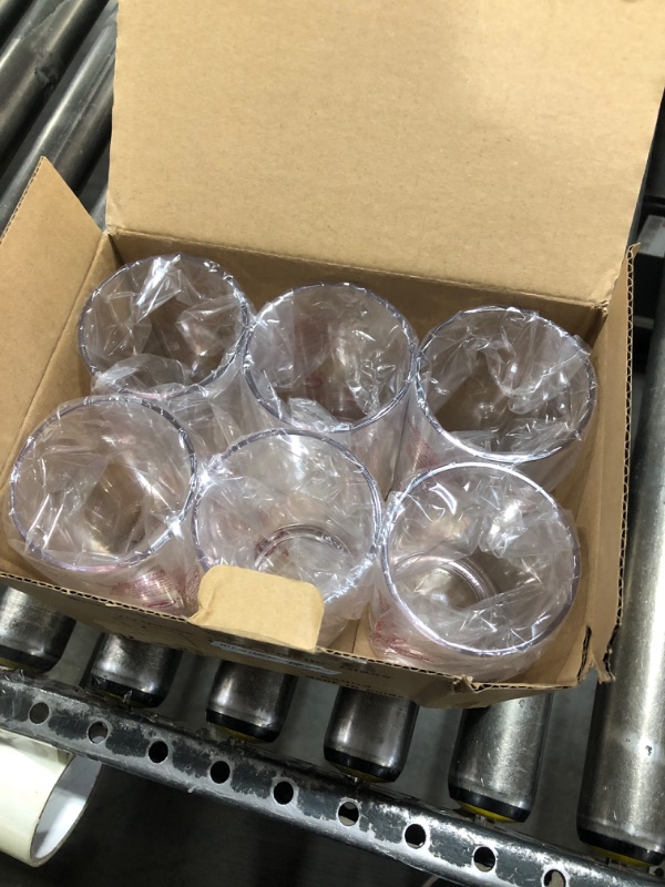 Photo 1 of AOYITE 20-ounce Plastic Tumblers Dishwasher-Safe Premium Quality Juice Water Glasses BPA-free Clear Set of 6 Drinking Cups