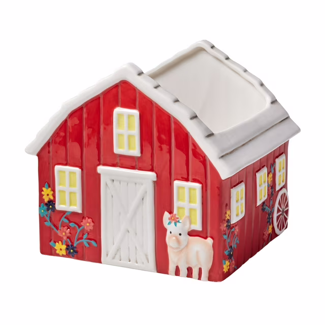 Photo 1 of The Pioneer Woman Red Barn Ceramic Planter
