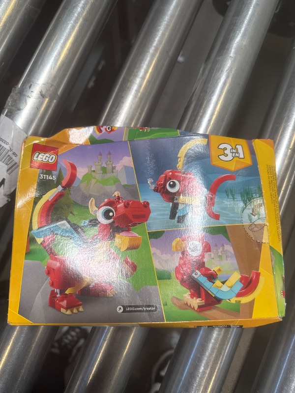Photo 1 of LEGO Creator 3 in 1 Red Dragon Toy, Transforms from Dragon Toy to Fish Toy to Phoenix Toy, Gift Idea for Boys and Girls Ages 6 and Up, Animal Toy Set for Kids, 31145