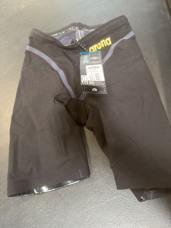 Photo 1 of ARENA Men's Standard Powerskin Carbon Core FX Jammers Racing Swimsuit, Black/Gold, 28