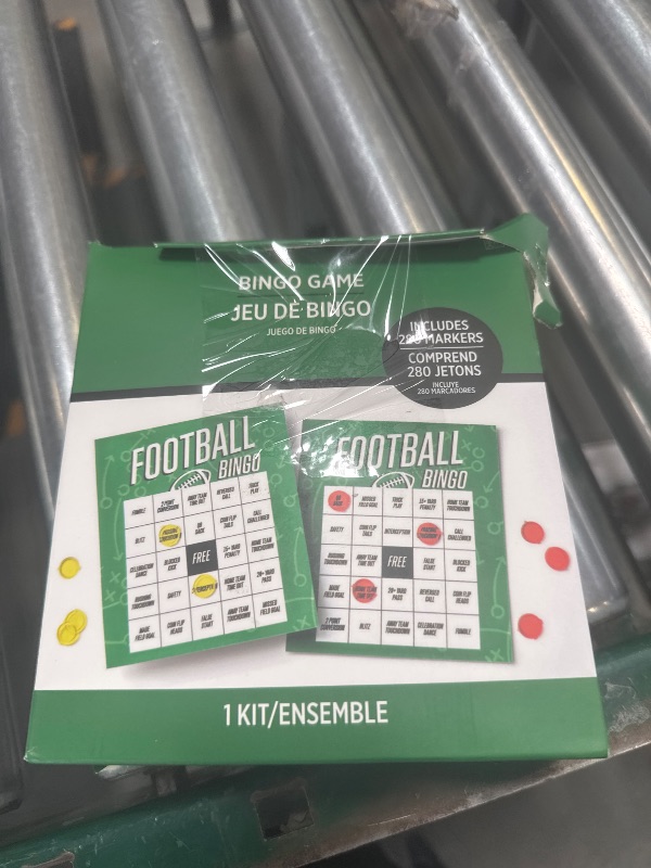 Photo 1 of Amscan Fun Ready Set Football Bingo Game (1 Set) - includes Bingo Cards & Marker Chips - Perfect for Sports Events, Themed Parties, Birthdays & More