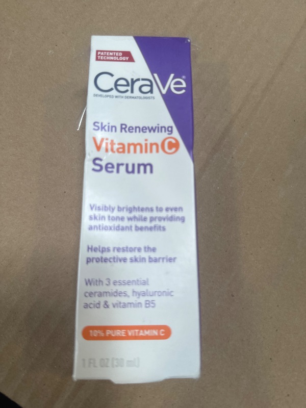 Photo 1 of CeraVe Vitamin C Serum with Hyaluronic Acid, Skin Brightening Serum for Face with 10% Pure Vitamin C, Fragrance Free, 1 Fl. Oz