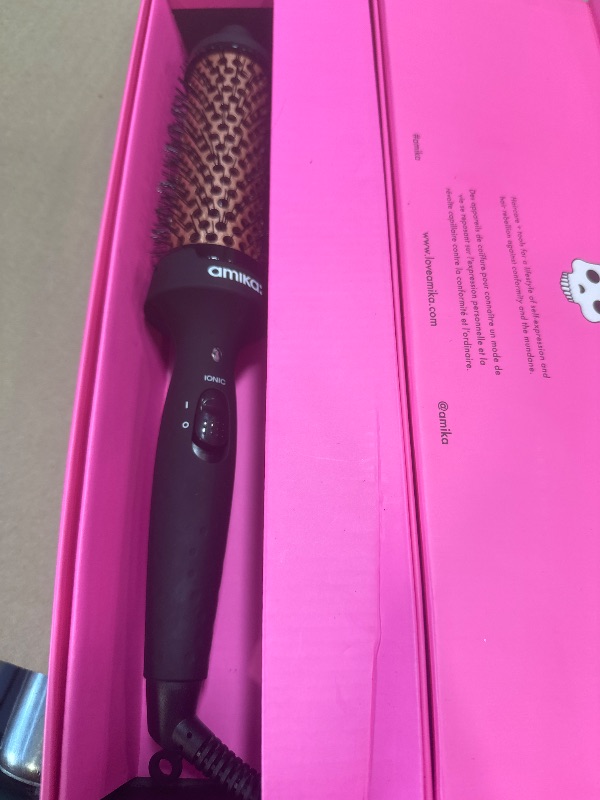 Photo 1 of Amika Blowout Babe Thermal Brush, Black