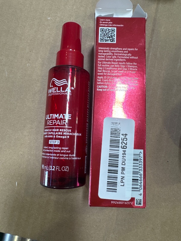 Photo 1 of Wella Professionals ULTIMATE REPAIR Miracle Hair Rescue for Damaged Hair | Luxury Leave-In Treatment | Long-Lasting Repair & Protection | For All Hair Types | 3.2 Fl Oz
