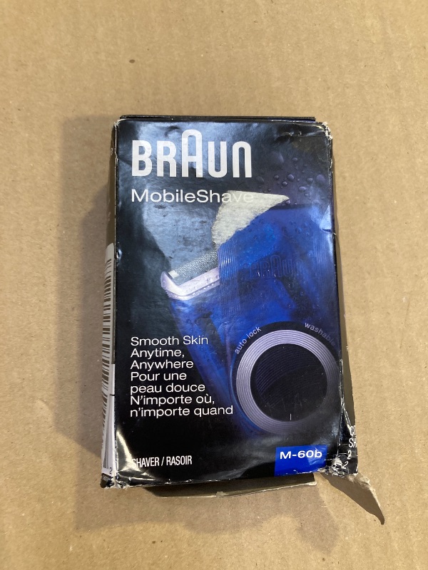 Photo 1 of Braun Electric Razor for Men, M60b Mobile Electric Foil Shaver, Washable