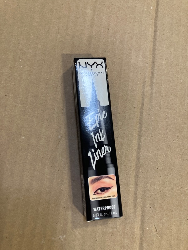 Photo 1 of NYX PROFESSIONAL MAKEUP Epic Ink Liner, Waterproof Liquid Eyeliner - Black, Vegan Formula
