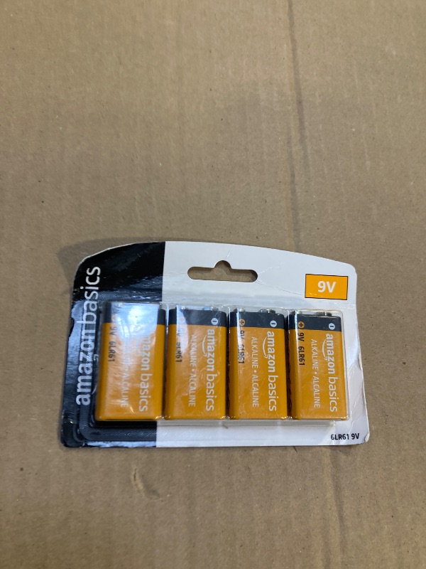 Photo 1 of 
Amazon Basics 4-Pack 9V Alkaline Batteries
