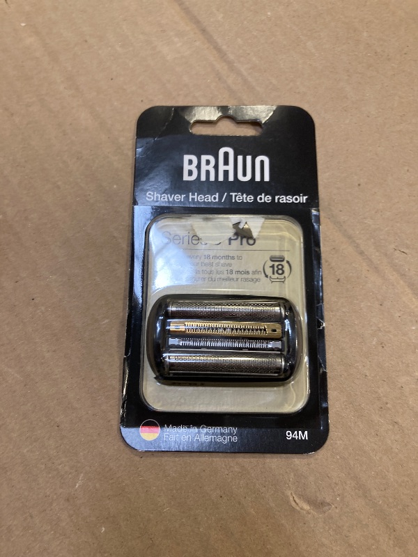Photo 1 of Braun Electric Shaver Head Replacement Part 94M, Compatible with Series 9 Pro and Series 9 Electric Razors for Men, Silver