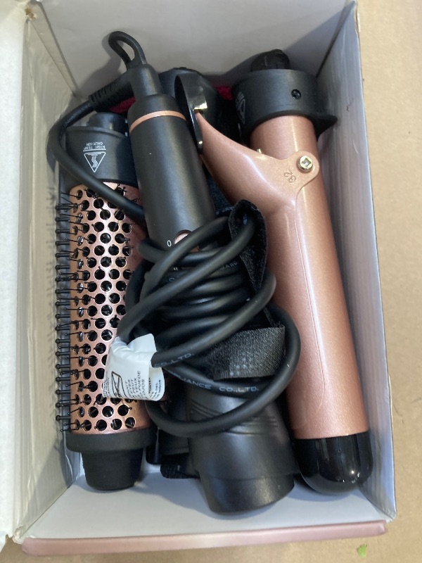 Photo 1 of ANIEKIN 5 in 1 Curling Iron Set, Fast Heat Up Curling Wand from 3/8 to 1 1/4 Inch and a Thermal Brush Come with, Dual Voltage Hair Curler for Women All Hair Types and Travel Use, Gifts for Women