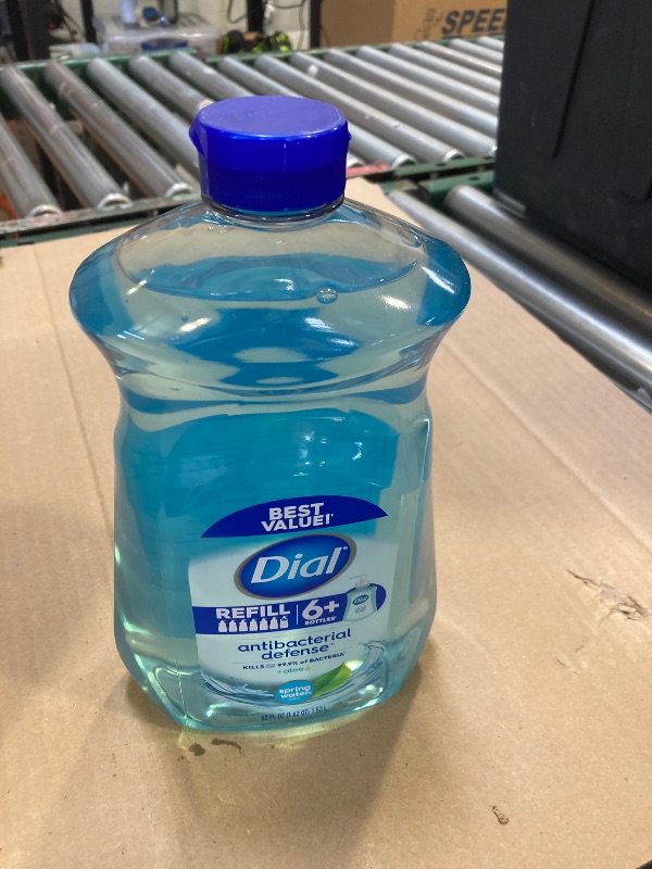 Photo 1 of Dial Antibacterial Liquid Hand Soap Refill, Spring Water, 52 Fluid Ounces 