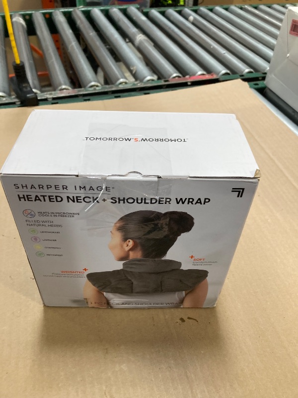 Photo 1 of Sharper Image Heated Neck & Shoulder Wrap - Microwavable Warm & Cooling Plush Pad, Scented Aromatherapy (100% Natural Lavender & Herb Spa Blend), Pain Tension Headache Relief Therapy, Gift for Women