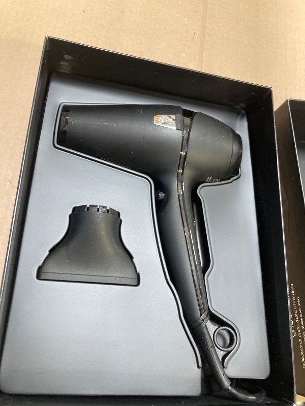 Photo 1 of ghd Air Hair Dryer — 1600w Professional Blow Dryer, Salon Strength Motor, Concentrator Nozzle, Adjustable Temperature Setting, and Ionic Technology for Super-Fast Drying — Black