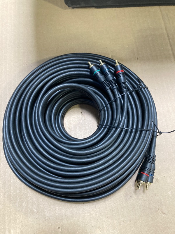 Photo 1 of black 12 Ft PREMIUM 5 RCA Component 2 Audio 3 Video A/V Cable RGBRW 