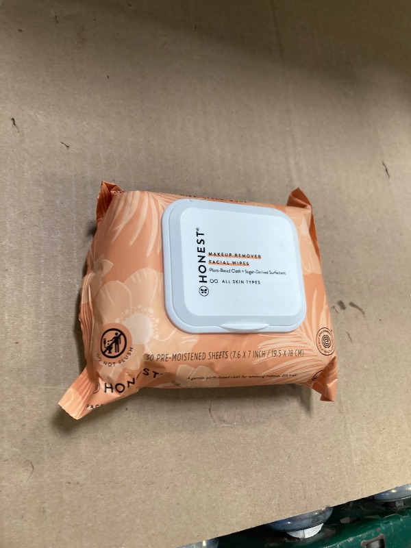 Photo 1 of Honest Beauty Fragrance Free Cleansing Makeup Remover Facial Wipes | Plant Based, Hypoallergenic, Gentle for Sensitive Skin | 30 Count