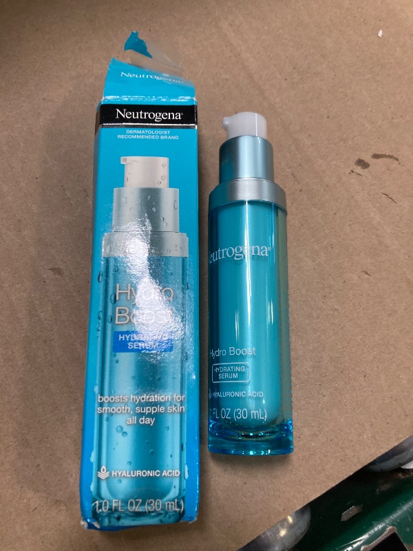 Photo 1 of Neutrogena Hydro Boost Hydrating Hyaluronic Acid Serum, Hydrating Face Moisturizer For Dry Skin, Oil-Free Non-Comedogenic Moisturizer, 1 FL OZ