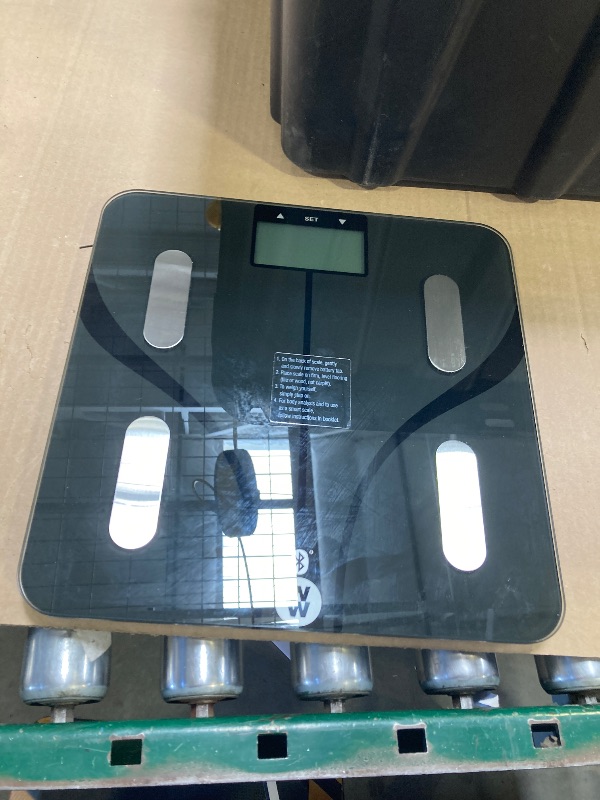 Photo 1 of Weight Watchers Scales by Conair Smart Scale for Body Weight, Digital Bluetooth Smart Bathroom Scale with Body Fat, Muscle, and BMI in Black