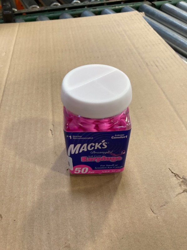 Photo 1 of Mack's Dreamgirl Soft Foam Earplugs, 50 Pair, Pink - 30dB NRR, 33dB SNR - Small Ear Plugs for Sleeping, Snoring, Studying, Loud Events, Traveling & Concerts