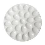 Photo 1 of  White Porcelain Round Egg Serving Platter