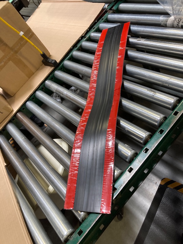 Photo 1 of 0.6" Rise Rubber Door Threshold Wheelchair Ramp, 1500 LBS Capacity Natural Non-Skid Solid Rubber Threshold Ramp for Home Doorways Heavy Duty Door Step Ramp for Scooters and Power Chairs